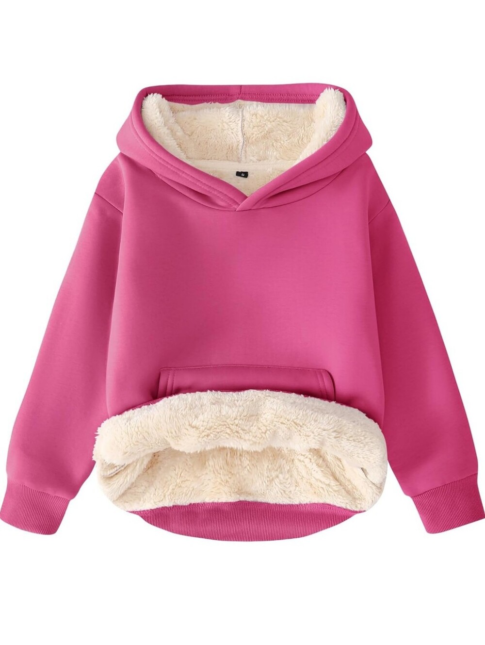 Girls' Fleece-Lined Pink Hoodie Jacket Size 10-11